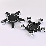 Nabendeckel für Audi A6 Avant C7 4G I 2011-2018, 135mm Radnabenabdeckung Set ABS Kunststoff Aluminium Nabenkappen für Felgen Radnaben Felgendeckel Felgenkappen,Black-