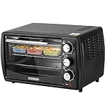 Steinborg® Mini Backofen 13 Liter Krümelblech Ober- und Unterhitze 1.200 Watt Miniofen mit Timer kleiner Backofen für Camping oder Haushalt freistehend stufenlose Temperaturregelung bis 230°C