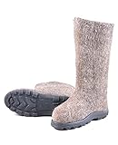 Original Russische Filzstiefel, Walenki, Valenki (40, Grau)