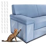Dadabig 6 Stück Katzen Kratzschutz, Kratzschutz Couch Möbelschutz Kratzschutz für Katze Hund mit 30 Pins Transparente Kratzschutz Krallenabwehr für Ihre Möbel, Sofa, Tür (2 Größen: 14*48cm/30*45cm)