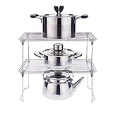 ZWJLIZI Regalboden aus Edelstahl Topfablage Schrankablage Ablageboden Spülenregal Küchenfachablage Tiefkühlregal 41 cm lang 25 cm breit 35/51 cm hoch (größe : 35CM)