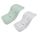 Baby Sitzauflage für Kinderwagen,Baby Sitzeinlage aus 100% Baumwolle Weiche und Reversible Autositz Kinderwagenauflage für Babyschale Buggy