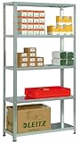 Schraubregal "Rudi" mit 150 kg Fachlast und 1.200 kg Feldlast (2000 x 870 x 400 mm (HxBxT) Grundregal mit 5 Stahlfachböden