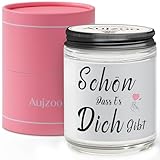 Aujzoo Geschenke für Frauen, Geburtstagsgeschenk für Frauen, Dankesgeschenke für sie und ihn, Geschenke für Freunde Schwestern Tochter Oma-Lavendelduftende natürliche Sojawachskerzen 7OZ