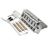 Musiclily Pro 52,5mm 2-Punkt Gitarren Tremolo Bridge Steg 36mm Kurzer Block für Squier Strat E-Gitarre, Chrom