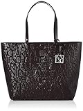 Armani Exchange Damen Schultertasche mit Griffen, Schwarz (Nero Black), 11x40x28 cm (B x H T)