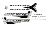 Fahrrad Dekor Satz Aufkleber Rahmen Frame Decal Sticker Motobecane Grau Weiß
