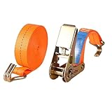 Spanngurte und Spanngurte, Spanngurte mit Ratschen | Frachtgurte mit Ratsche und J-Haken - Verstellbares Bremsseil mit Riemenspanner für Transporter, Anhänger, Lastenmotorräder