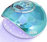 Janolia Nageltrockner, 86W UV LED Nageltrockner mit 4 Timer Einstellungen, Professionelles UV Licht für Gel Nagellack, Automatischer Sensor und Übertemperaturschutz