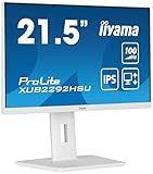 iiyama Prolite XUB2292HSU-W6 54,6cm 21,5" IPS LED-Monitor Full-HD 100Hz HDMI DP USB3.2 Höhenverstellung Pivot FreeSync weiß