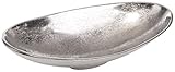 Brandsseller Dekoschale ca. 34 x 16 x 6 cm Servierschale Tischdeko Aluminium RAW OPTIK