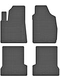 Gummimatten Fußmatten 1.5 cm Rand kompatibel mit FIAT 500 / 500L / Abarth 500 (ab 2007) ideal angepasst 4 -Teile EIN Set