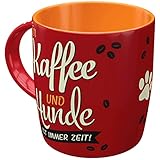 Nostalgic-Art Retro Kaffeebecher, 330 ml, PfotenSchild – Kaffee und Hunde – Geschenk-Idee für Hunde-Besitzer, Original Lizenzprodukt (OLP), Keramik-Tasse für Kaffee, Vintage Design