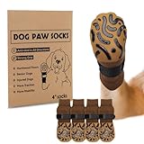 PICK FOR LIFE 2 Paar Anti-Rutsch-Hundesocken, Weiche Socken für den Pfotenschutz von Hunden mit verstellbarem Klettverschluss für den Innen