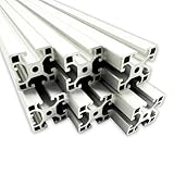 Aluprofil 40x40 mm | Nut 8 | 3 Stück mit 2 Meter = 6 Meter | eloxiert | Aluminium Profil | Nutenprofil | Aluprofil | Alu Profil | Leicht | Montagesystem |