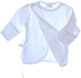 Hemdchen Wickelshirt Babyhemdchen Shirt Flügelhemdchen 50 56 62 68 Taufe Weiß (56)