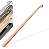 JK Trade® 52cm STABILER Edelstahl Schuhlöffel Lang | 2mm polierter Metall Schuhanzieher Lang zum Stehen | Schnell & Rückenschonend | optimierte Länge & Breite | Shoe Horn | Business | Kupfer