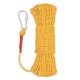 NewDoar 6 mm Marine Schwimmseil 550kg Hochfestes Geflochtenes Reflektierendes Anker-Festmacherseil mit Haken 10M 20M 30M 50M Dockleinen für Bootfahren, Camping, Ankern, Angeln, Festmachen-Gelb/10M