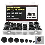200 Stück Kabeldurchführung Gummi, Gummistopfen Set, Gummi Kabeltüllen Set, Kabeldurchführung Wasserdicht, Gummitülle Kabel zum Schutz von Drähten, Kabelverbindern, 7 Größen