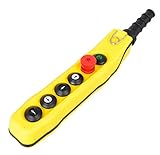 Hängetaster, Kransteuerung, Steuerflasche, Kran, Steuerschalter, 6 Tasten: Ein-Taste m. Hupe+Not-Aus+auf/ab 1-Stufig+links/rechts 1-Stufig, MKHT6-04