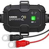 NOCO GENIUS2DEU, 2A Ladegerät Autobatterie, 12V Bordladegerät mit Direktmontage, Erhaltungsladegerät und Desulfator für AGM, Gel, Start-Stopp und EFB Batterien