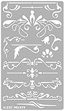 Aleks Melnyk #7 Schablonen Vintage Ornamente, Designer Metall Stencil für Möbel, vorlagen shabby, chabby chic, Malerschablonen für die Wand Muster, Template, Brandmalerei, Gravur, Set 1 Stück