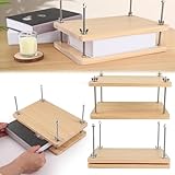 Buchpresse aus Holz, 30x20cm Buchpresse Multifunktionale Manuelle Stabiles Buchbindewerkzeug Praktisches Buchbindezubehör DIY-Buchbindeetiketten Holzformfaktor Polsterpresse Für Zuhause Schule