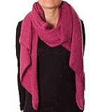 Eitex Damen offener kuscheliger Schal XXL Schal sanftes Material Viskose und Wolle Gemisch warm Stola (brombeer)