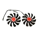 C'EsTBon LINGFE 2 Teile/Satz 95mm FDC10U12S9-C CF1010U12S Kompatibel for XFX RX 580 590 RX Vega 56 64 Double Edition Mining Graphics Card Lüfter Joyous