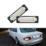 MOLEAQI 2 Stück Auto-LED-Kennzeichenleuchte hinten für M-ercedes B-ENZ W210 E300 E320 E420 W202 4D C230 C280 C43 AMG Weiße LED-Lampe