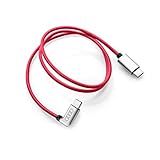 Audi 8S0051435L Ladekabel USB-C auf USB-C Verbindungskabel Kabel gewinkelt rot
