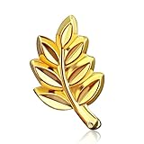 COOLMETALJACKET Anstecker Akazie Freimaurerei | vergoldete Pins Akazienzweig | Schmuck 10 mm Symbol Freimaurer, Edelstahl