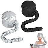 APOMOONS 2 Stück Trockenhauben für Haare, Diffusor Föhn Diffuser Cap, Attachment für Haartrockner Föhnhaube Locken Haube, Diffuser Cap für Locken, Tiefenpflege Haar Haube (Schwarz und Grau)
