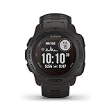 Garmin Instinct Solar - wasserdichte GPS-Smartwatch mit Solar-Ladefunktion für bis zu 54 Tage Akku. Pulsmessung am Handgelenk und Smartphone Benachrichtigungen (Generalüberholt)