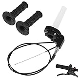 WUISOLQP Schnellgasgriff, Motorrad griffe 22mm mit 2 Griffe und 1.2M Kabel Kurzhubgasgriff Gasgriff Motorrad Moped Griffe Twist Throttle Drehgriff Gasgriff Twist Throttle für 50-250cc Pitbike Dirtbike