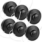 Forever Speed 6 X Doppelfadenkopf für Motorsense Fadenspule mit Tippautomatik Doppelfadenkopf Fadenkopf Mähkopf Mähfaden für Motorsensen