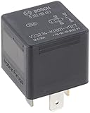 Bosch 0332019457 Mini-Relais 12V 30A, IP5K4, Betriebstemperatur von -40° bis 100°, Schließer-Relais, 4 Pins