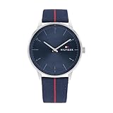 Tommy Hilfiger Analog Quarzuhr für Herren mit Marinblaues Nylonband - 1791844