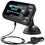 FirstE Auto DAB+ Radio Adapter, 2,3" LCD Tragbares Autoradio DAB mit FM Transmitter+ Bluetooth Freisprecheinrichtung MP3 Player, DAB Digital Radio Tuner mit Dual USB Kfz Ladegerät/TF Play/Aux Out