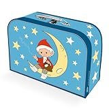 Trötsch Kinderkoffer "Sandmann" Mond groß, Pappkoffer, Koffer aus Pappe, Geschenk Verpackung, Gutschein Verpackung,Spielkoffer, Metallgriff und ... Kinder: 29 x 20 cm (Unser Sandmännchen)