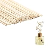 50 Stück Diffusor-Sticks, Duftstäbchen Nachfüllpack, Rattanstäbchen für Raumduft, 25 cm natürliche Rattan Reed Sticks, für ätherische Öle im Home Office Hotel Spa