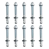 Bolzenanker, KINHARD 10 Stück M10x100mm Schwerlastanker, Verzinkt Schwerlastdübel, Betonanker, Schlaganker M10 Für Geländer, Fenster, Vorhangfassaden, Maschinen, Balken, Knüppel, Halterungen