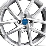 4x Borbet Felgen N 7.0x17 ET38 4x100 crystal silver kompatibel mit VW Cross Golf UP Vento