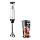 Russell Hobbs Stabmixer Horizon, 2 Geschwindigkeitsstufen, spülmaschinengeeigneter Mix-/Messbecher 700ml, BPA-frei, Zerkleinerer, Pürierstab für Smoothie, Suppen, Joghurt, Saucen, Babynahrung 24691-56