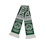 Panathinaikos Schal | Premium-Fußball-Fan-Schal | weicher Acryl-Strick, Grün , 60 inches x 6 inches wide