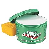 La Pierre d'Argent ® 500 g + Maxi-Schwamm mit Wabenstruktur – ein Naturprodukt auf Tonbasis: Man hat nie besser getan, alles zu reinigen und gleichzeitig zu schützen.