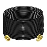 SMA-Verlängerungskabel RG58 49.2Ft (15M) TUOLNK SMA-Stecker auf SMA-Buchse Koaxialkabel 3G 4G LTE WiFi-Antenne Wireless LAN Verlustarmes HF-Koaxialkabel CB-Funk RG58