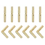 QUARKZMAN 12 Stück Unsichtbare Messingfass-Scharniere, 30x4mm Verdeckte Scharniere, Faltbare Stütz-Zylinderscharniere für DIY Schmuckkästchen Schranktür Fass-Scharniere
