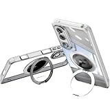 BAFUGU für Sony Xperia 1 VI hülle mit magnetischem, 360° drehbarem unsichtbarem Ringständer, kompatibel mit MagSafe, militärischer Fallschutz, Gehäuse für Sony Xperia 1 VI-transparently
