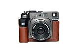 Zakao Kameratasche für Mamiya 7, handgefertigt, echtes Leder, Halb-Kameratasche für Mamiya 7, Öffnung unten mit Handschlaufe (braun)